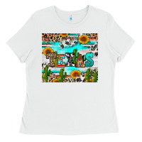 White texas Ladies Tee - RanaPortraitStore