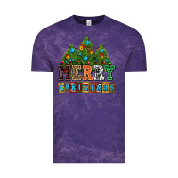 Cloud Purple merry christmas with christmas trees Vintage Tee - AdoDesignShop