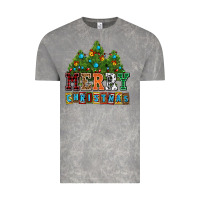 Cloud Rock merry christmas with christmas trees Vintage Tee - AdoDesignShop