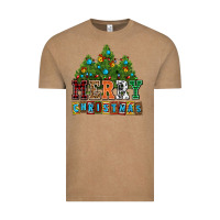 Vintage Coffee merry christmas with christmas trees Vintage Tee - AdoDesignShop