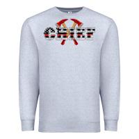 Heather Grey firefighter chief Premium Sweatshirt - Artiststas