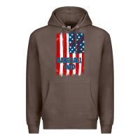 Coffee baseball dad american flag Premium Hoodie - JahusDesignShop