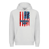 Dove Grey baseball dad american flag Premium Hoodie - JahusDesignShop