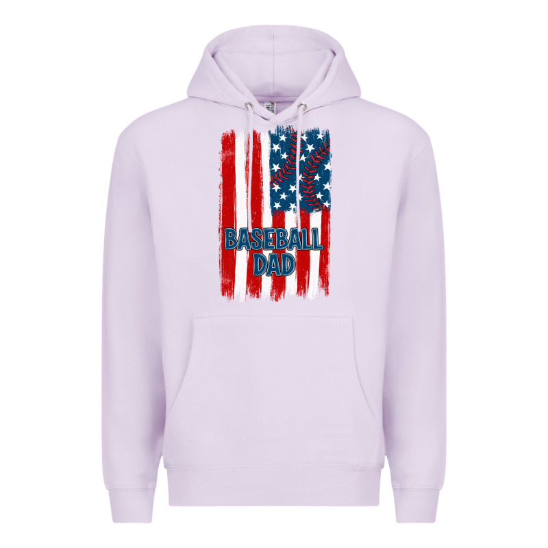 Baseball Dad American Flag Premium Hoodie by JahusDesignShop | Teevron