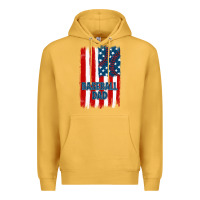 Mustard baseball dad american flag Premium Hoodie - JahusDesignShop