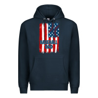 Navy baseball dad american flag Premium Hoodie - JahusDesignShop