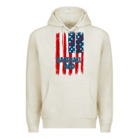 Oatmeal Heather baseball dad american flag Premium Hoodie - JahusDesignShop