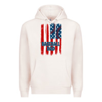 Pale Pink baseball dad american flag Premium Hoodie - JahusDesignShop