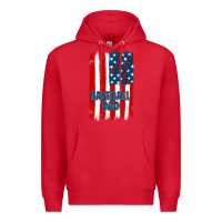 Red baseball dad american flag Premium Hoodie - JahusDesignShop