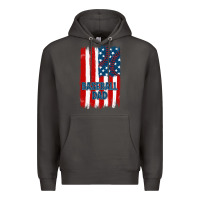 Smoke baseball dad american flag Premium Hoodie - JahusDesignShop