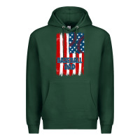 Sports Green baseball dad american flag Premium Hoodie - JahusDesignShop