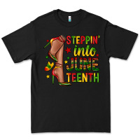 Black steppin into juneteenth Premium Tee - Zillion Design Studio