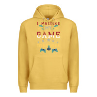 Antique Gold I Paused My Game To Be Here Premium Hoodie - Bettercallsaul