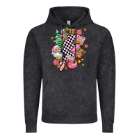 Vintage Black pink christmas lightning bolt Vintage Hoodie - AdoDesignShop