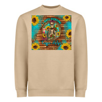 Mushroom i hate everyone but coffee helps western skeleton coffee sunflowers Heavyweight Sweatshirt - Artiststas