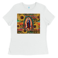 Sunflower Serape Lady Of Guadalupe Ladies Tee | Teevron