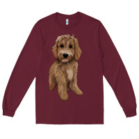 Burgundy maltipoo Long Sleeve Tee - BarkalooDesign
