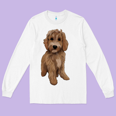 Maltipoo Long Sleeve Tee Designed By Barkaloodesign