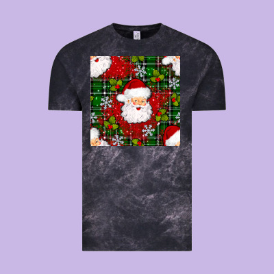 Christmas Santa Claus Seamless Pattern Vintage Tee Designed By Bundleandbundleshop