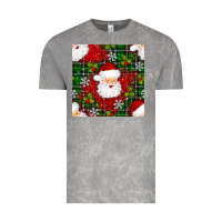 Cloud Rock Christmas Santa Claus Seamless Pattern Vintage Tee - BundleAndBundleShop
