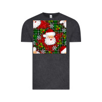 Vintage Black Christmas Santa Claus Seamless Pattern Vintage Tee - BundleAndBundleShop