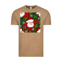 Vintage Coffee Christmas Santa Claus Seamless Pattern Vintage Tee - BundleAndBundleShop