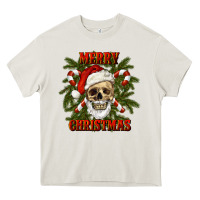 Cream Merry Christmas Heavy Core Tee - RanaPortraitStore