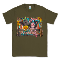Army Green just a girl who loves pigs Classic Tee - Artiststas