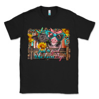 Black just a girl who loves pigs Classic Tee - Artiststas
