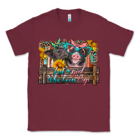 Burgundy just a girl who loves pigs Classic Tee - Artiststas