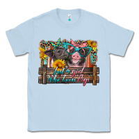 Dusty Blue just a girl who loves pigs Classic Tee - Artiststas