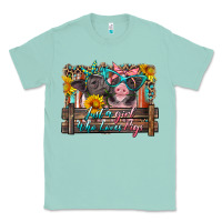 Seafoam just a girl who loves pigs Classic Tee - Artiststas