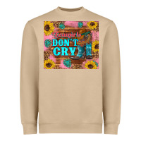 Mushroom cowgirls don't crty boots hat sunflowers tumbler Heavyweight Sweatshirt - Artiststas