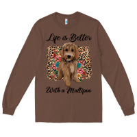 Chestnut life is better with a maltipoo Long Sleeve Tee - BarkalooDesign