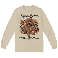 Mushroom life is better with a maltipoo Long Sleeve Tee - BarkalooDesign