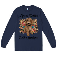 Navy life is better with a maltipoo Long Sleeve Tee - BarkalooDesign