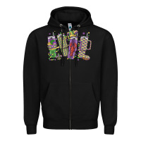 Black mardi gras coffee Zipper Hoodie - MaliasSmallBusiness