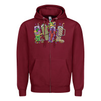 Burgundy mardi gras coffee Zipper Hoodie - MaliasSmallBusiness