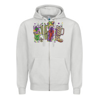 Dove Grey mardi gras coffee Zipper Hoodie - MaliasSmallBusiness