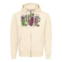 Sandshell mardi gras coffee Zipper Hoodie - MaliasSmallBusiness