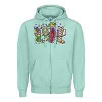 Seafoam mardi gras coffee Zipper Hoodie - MaliasSmallBusiness