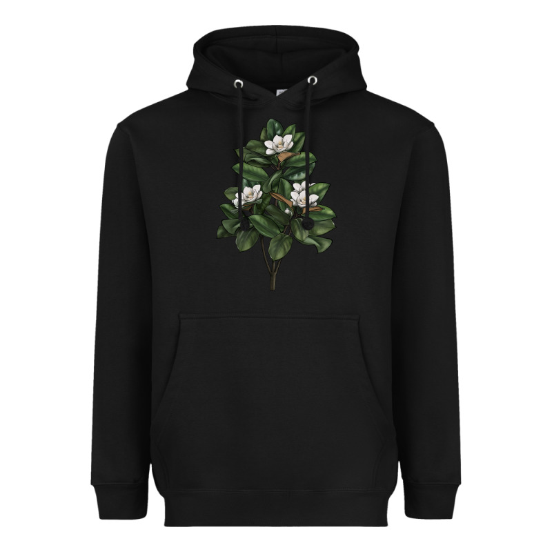Magnolia Flower Illustrations Heavyweight Hoodie by LillyAllenDesigns | Teevron