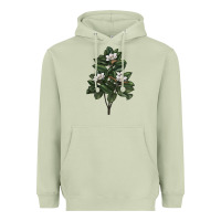 Matcha Magnolia Flower Illustrations Heavyweight Hoodie - LillyAllenDesigns