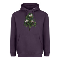 Plum Magnolia Flower Illustrations Heavyweight Hoodie - LillyAllenDesigns