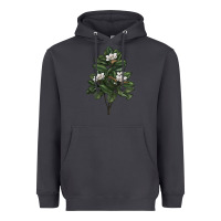 Smoke Magnolia Flower Illustrations Heavyweight Hoodie - LillyAllenDesigns