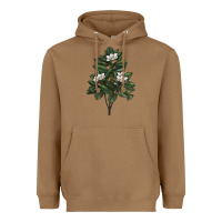 Toasted Coconut Magnolia Flower Illustrations Heavyweight Hoodie - LillyAllenDesigns