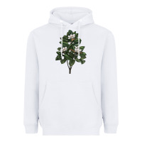 White Magnolia Flower Illustrations Heavyweight Hoodie - LillyAllenDesigns