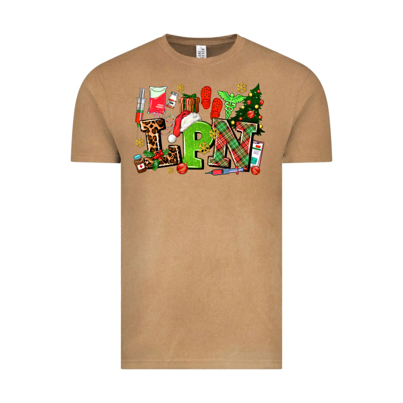Lpn Christmas Nurse With Vintage Tee by AdoDesignShop | Teevron