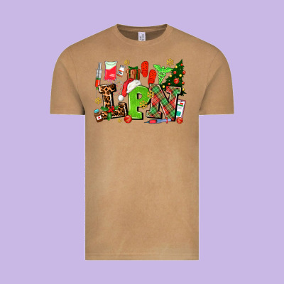 Lpn Christmas Nurse With Vintage Tee Designed By Adodesignshop