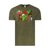 Vintage Olive lpn christmas nurse with Vintage Tee - AdoDesignShop
